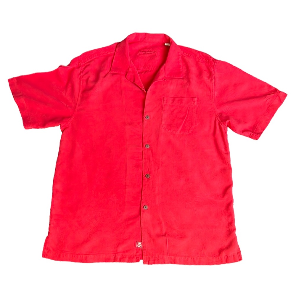 Tommy Bahama 100% Silk Botton Down Short Sleeved Original Fit Shirt
